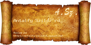 Antalfy Szilárd névjegykártya